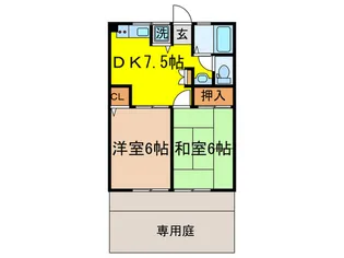 シティハイム田中【1階】の間取り
