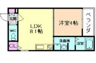 グラッドハイツ【1階】の間取り