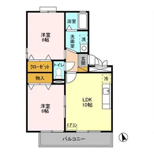 クレアールA【2階】の間取り