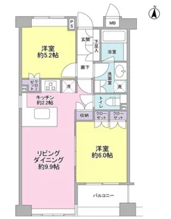 グリーンテラス世田谷【8階】の間取り