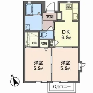 シャーメゾン・グレンツ【1階】の間取り