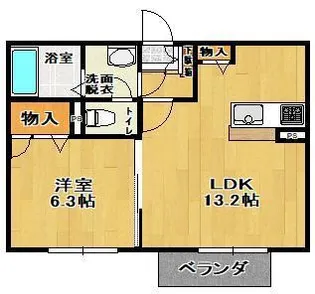 シャーメゾン東原 A棟【1階】の間取り