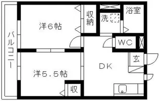 レオハイムB【2階】の間取り