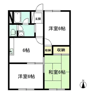 コーポ松沢【1階】の間取り
