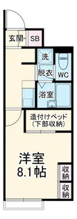 レオパレスラ ボエーム【1階】の間取り