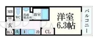 プレサンス難波マジョリティ【5階】の間取り