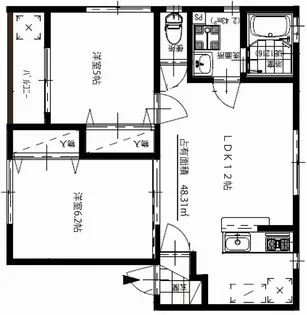 プロスパー大塔【2階】の間取り