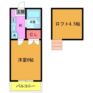 パルーム栗山No.2【2階】の間取り
