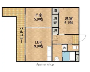 マンションマスカット【3階】の間取り