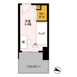 ロイヤルパークスER万代 Share万代【3階】の間取り