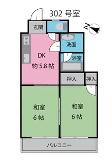 ウツミビル【3階】の間取り