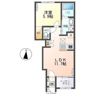 グレイシャス【1階】の間取り