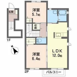 カノン【2階】の間取り