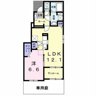 ボナール富津【1階】の間取り