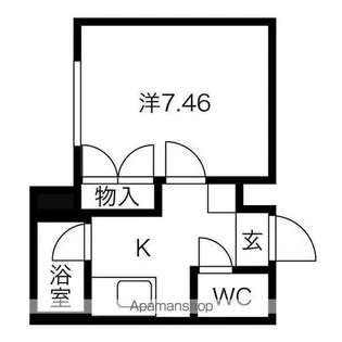 プラザイン麻生【3階】の間取り