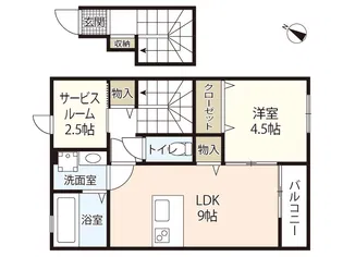 ソリエ長束【2階】の間取り