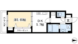 ブリエ三竹【4階】の間取り