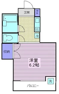 コーポ野々村【4階】の間取り