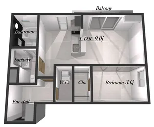 山形県山形市十日町3【アパート】の間取り