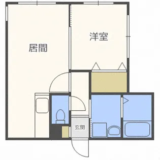 リデーレ菊水【1階】の間取り
