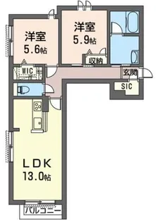グリナージュ【2階】の間取り