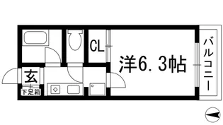 プランツ箕面【3階】の間取り