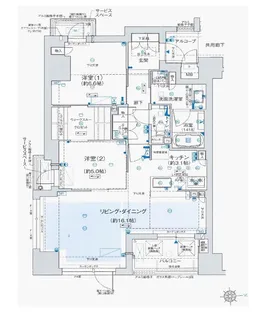ジオ高槻【5階】の間取り