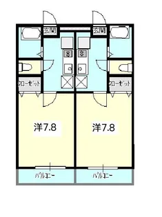 エスパス若林【1階】の間取り