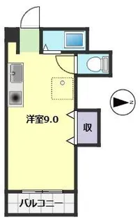 1Rの間取り画像