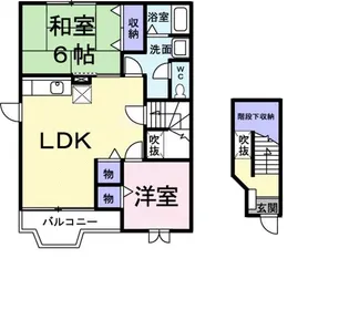 フォルム恵喜【2階】の間取り