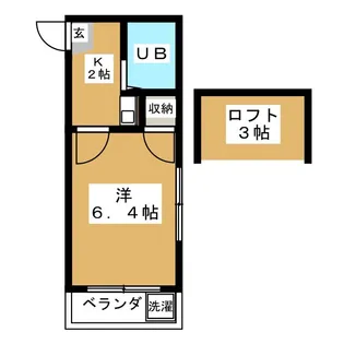 1Kの間取り画像