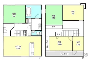 岡山県岡山市南区当新田【一戸建】の間取り