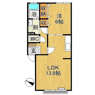 ハイセレールアイ【2階】の間取り