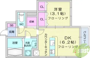 LINK STAGE富沢駅前2【1階】の間取り