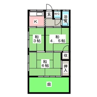 荒木荘【1階】の間取り