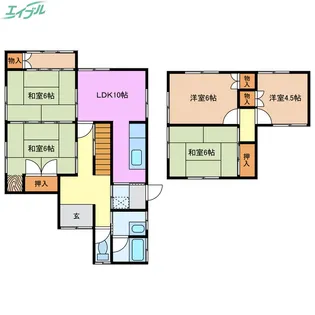 三重県名張市つつじが丘北3番町【一戸建】の間取り