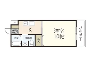 JRBハイツ虹ヶ浜【1階】の間取り
