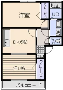 アンソレイエ【1階】の間取り