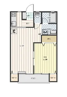 ジュンコーポI-204【2階】の間取り