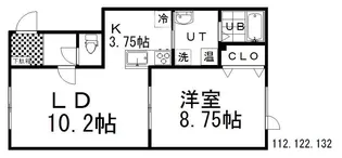 シャトーモント【1階】の間取り