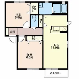 新潟県上越市新光町3【アパート】の間取り