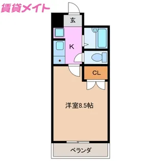 エクシード【2階】の間取り