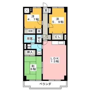 グレース伏見A・B【2階】の間取り