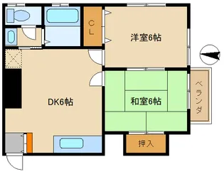 ビューハウス浪花【1階】の間取り