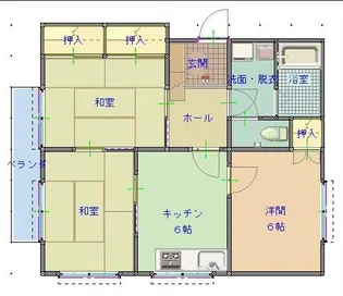 フレグランスタウンA棟【1階】の間取り