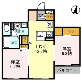 パンボーテ【3階】の間取り