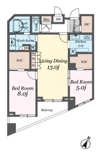 パシフィックレジデンス目黒本町【3階】の間取り