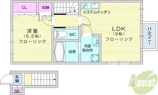 マノアーレ長町南【2階】の間取り