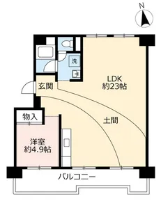 UR洛西境谷東【1階】の間取り
