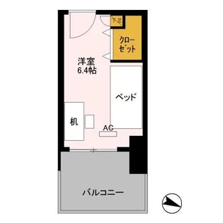 ロイヤルパークスER万代 Share万代【3階】の間取り